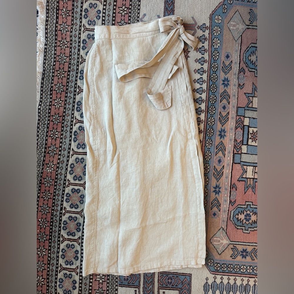 Mate the Label Linen Maxi Skirt with Tie Waist - Picture 3 of 4